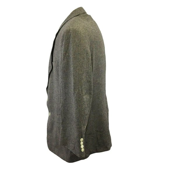 Savile Row Suit Jacket Blazer Sports Coat Mens 44R Gray 6 Pocket Saville - Picture 2 of 10